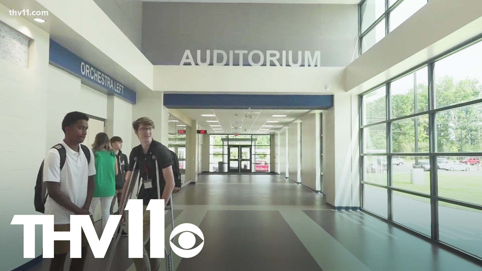 Students and staff walked through the halls of the new school building for the first time on Thursday.
