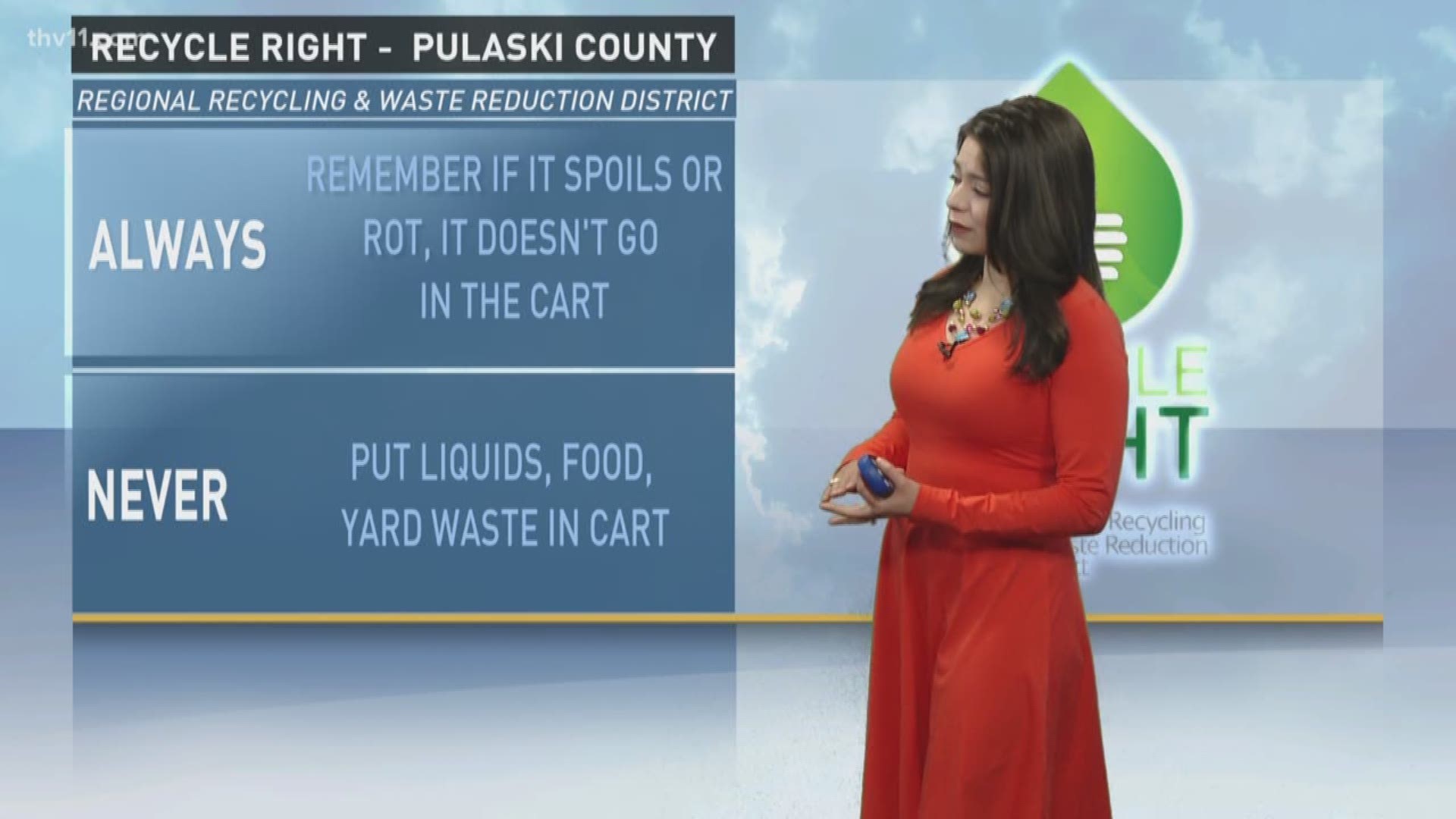 Meteorologist Mariel Ruiz has your recycle right tip for week four.