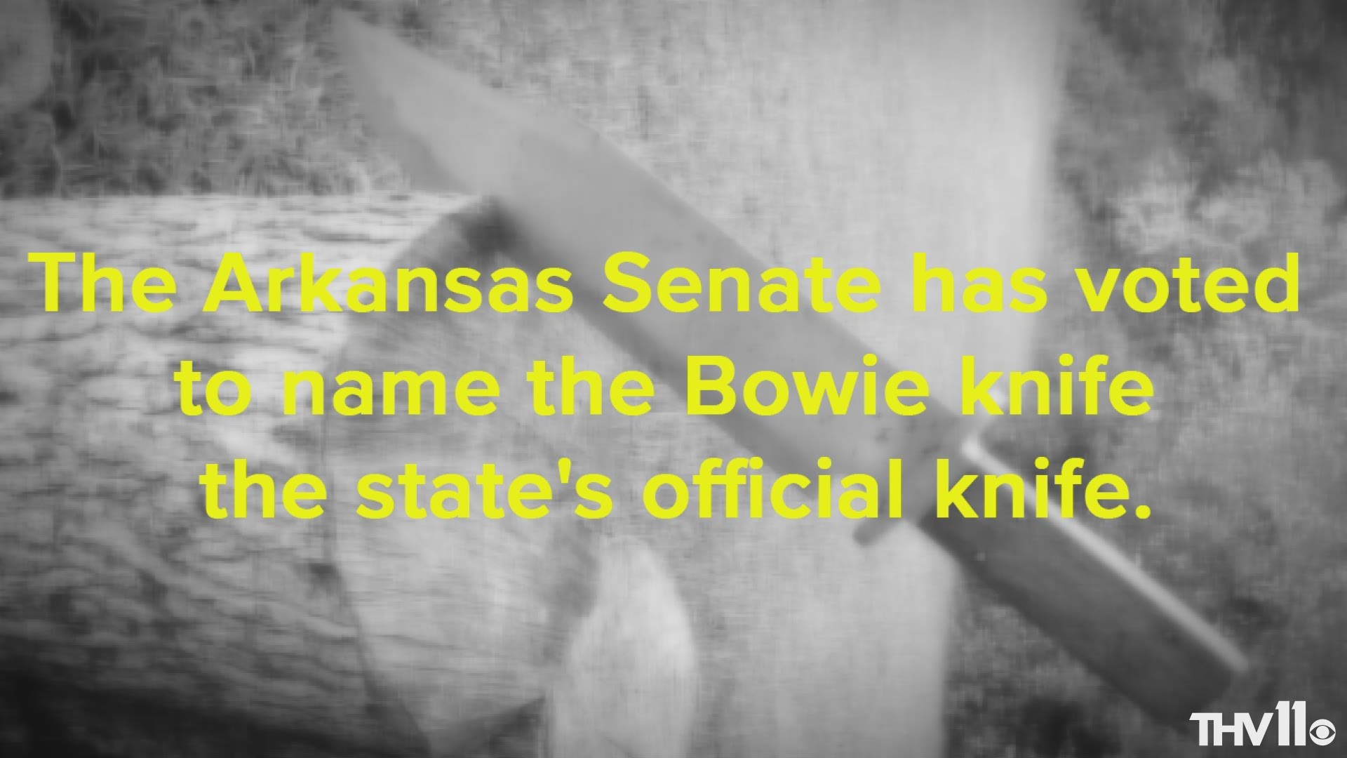 The Arkansas Senate has voted to name the Bowie knife the state's official knife.