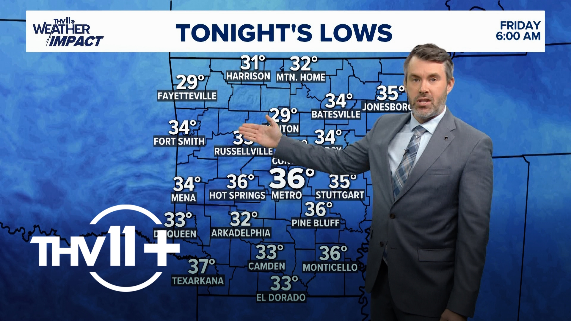 Nathan Scott delivers the THV11+ weather forecast for Nov. 21, 2024.