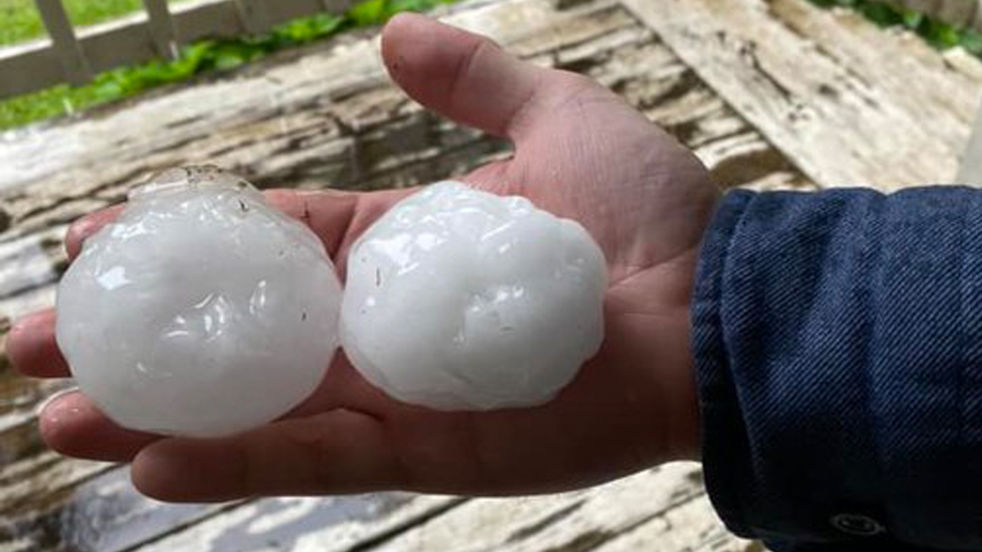 Hail blankets Central Arkansas