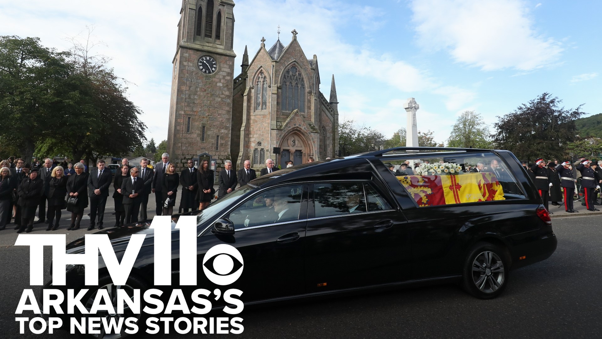 Sarah Horbacewicz delivers Arkansas's top news stories for September 11, 2022, including people continuing to remember Queen Elizabeth II, and greeting the hearse.