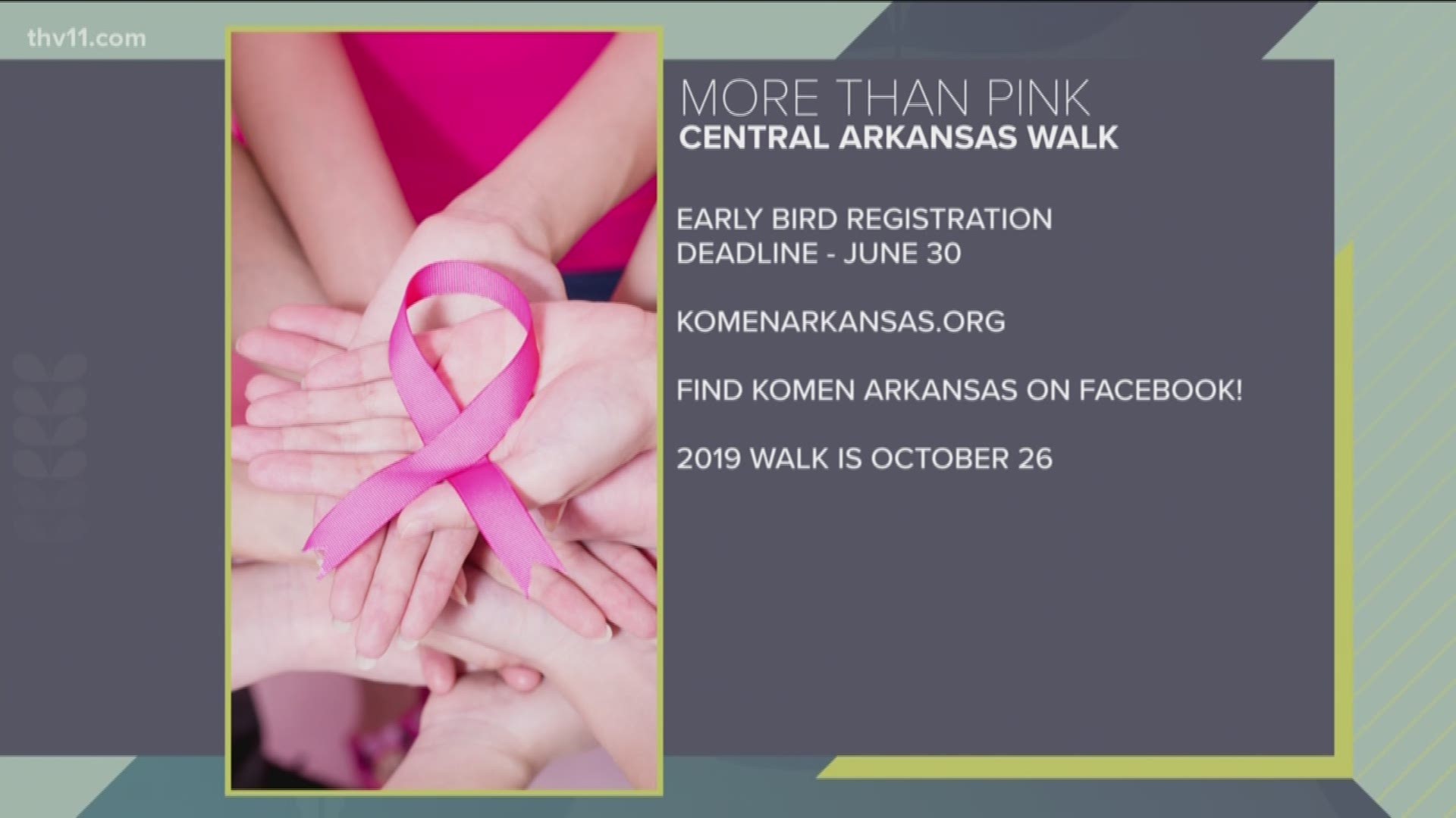 Lindsey Gray and Aimee Shelby talk about More than Pink Walk on October 26.