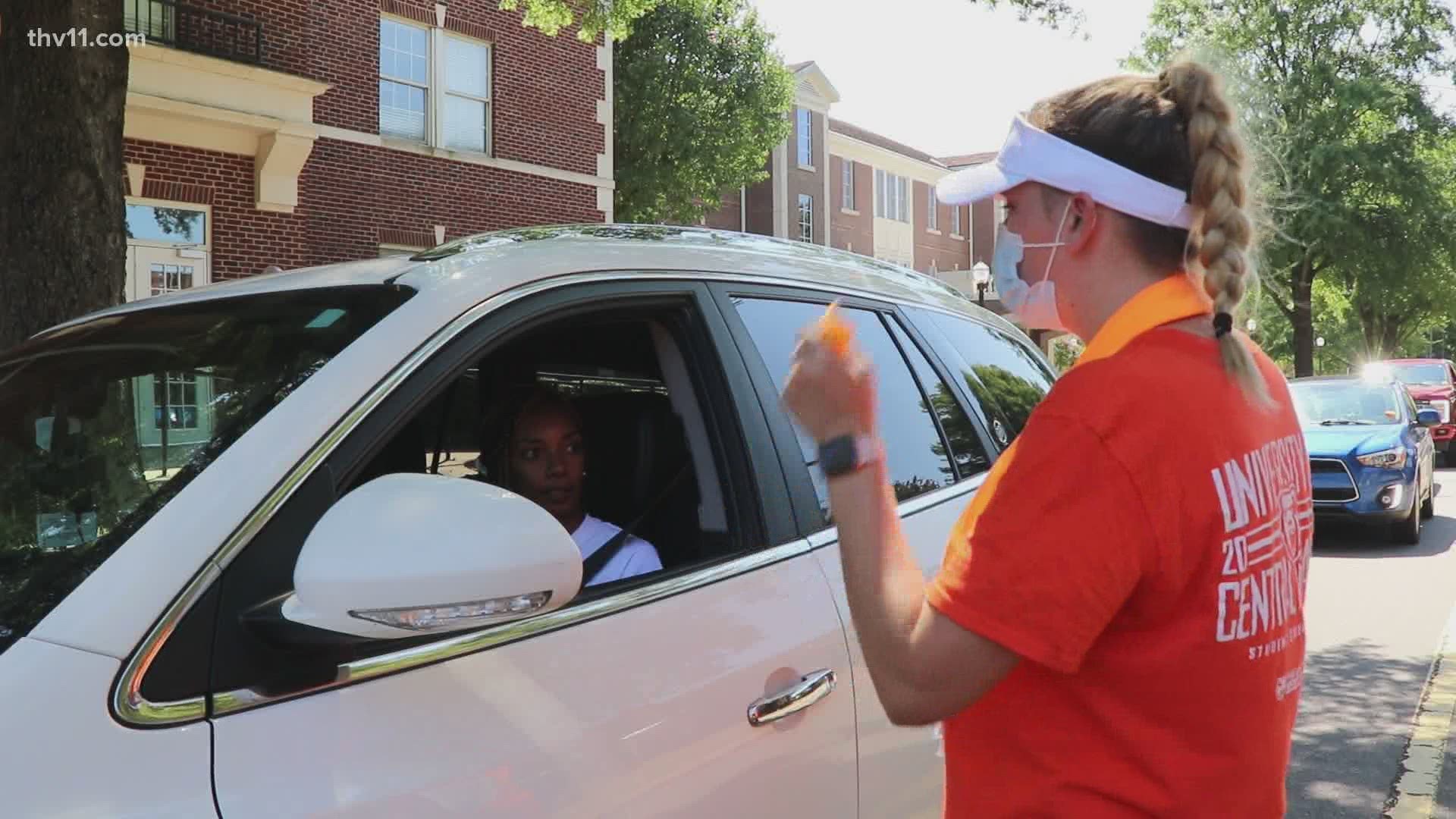 Typically the move-in process is one day, but this year it was split into two, so they could limit the number of cars and students coming through.