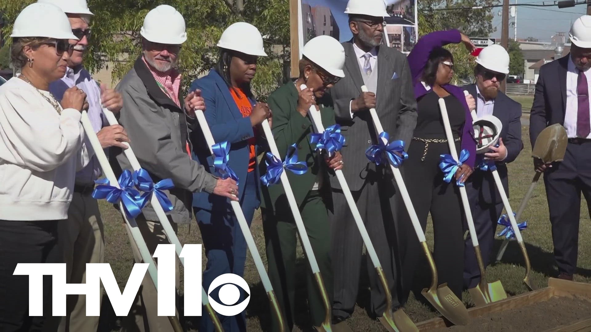 Construction crews will soon put up fencing in downtown Pine Bluff to begin building the Flats on Sixth, home to 24 loft apartments.