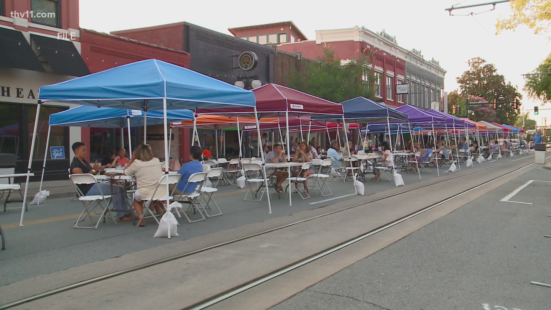 Outdoor dining returns to Argenta after a winter break. It's on Main Street in North Little Rock between Broadway and 5th Street.