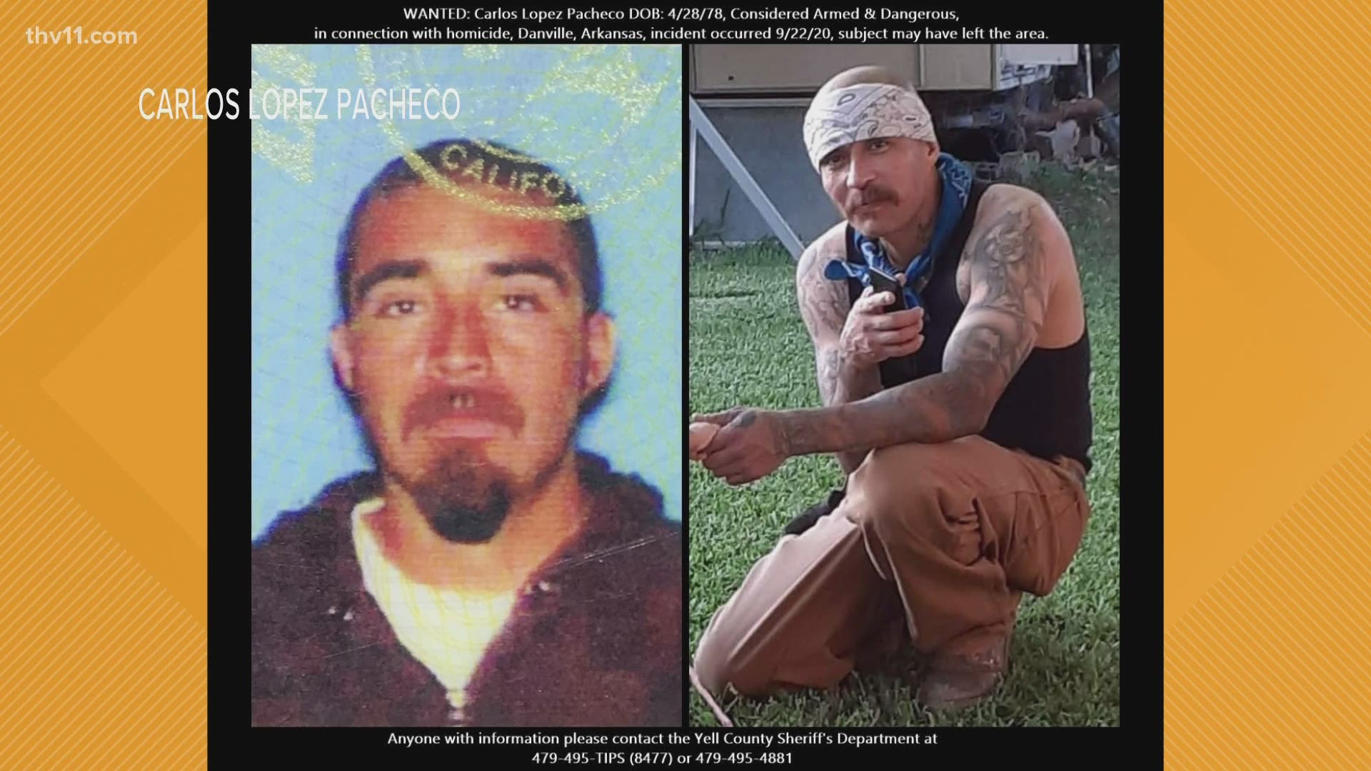 The Yell County Sheriff's Department, Danville police and Arkansas State Police need your help finding this man.