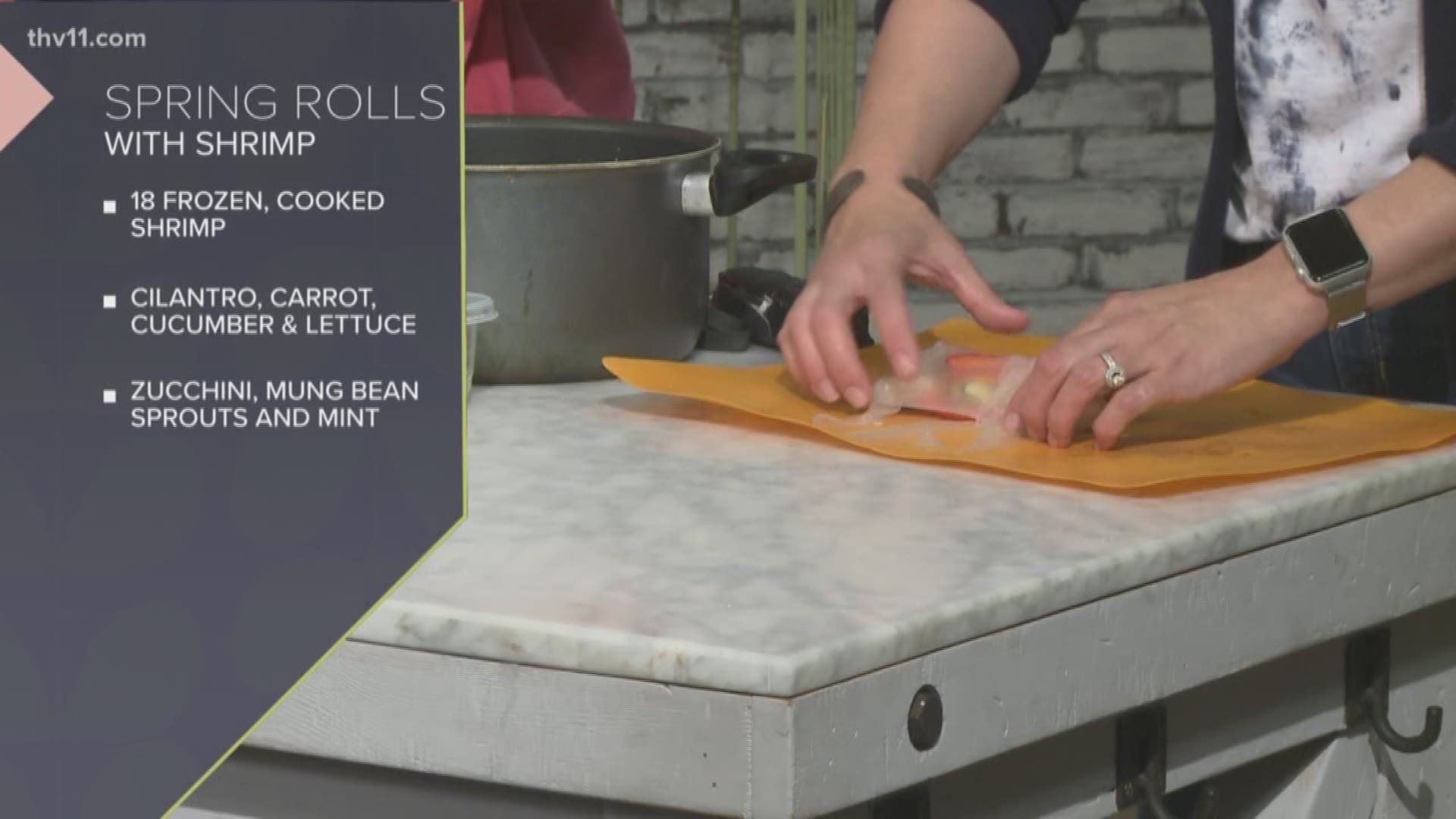 How to make shrimp spring rolls with the American Heart Association.