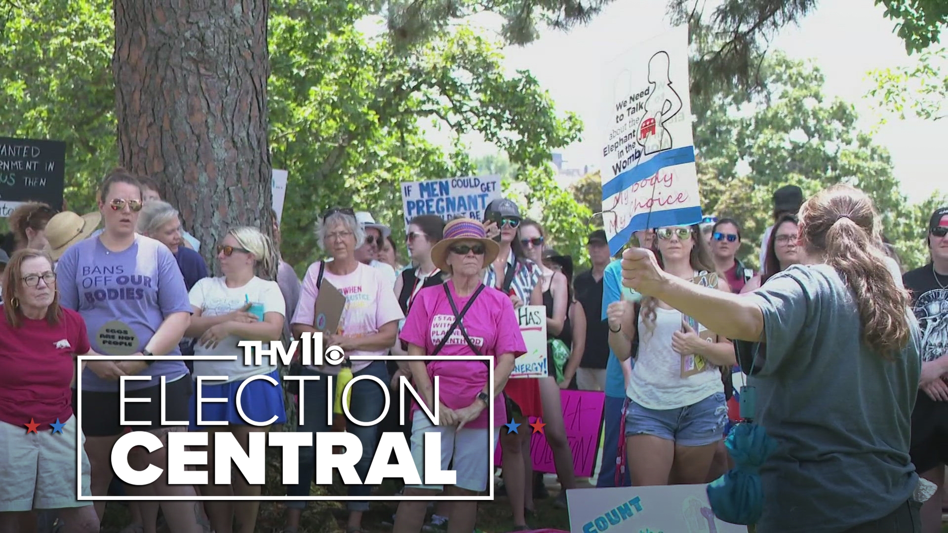 The protestors claim Secretary of State John Thurston didn't give the Arkansas Abortion Amendment a fair chance before rejecting the submission.