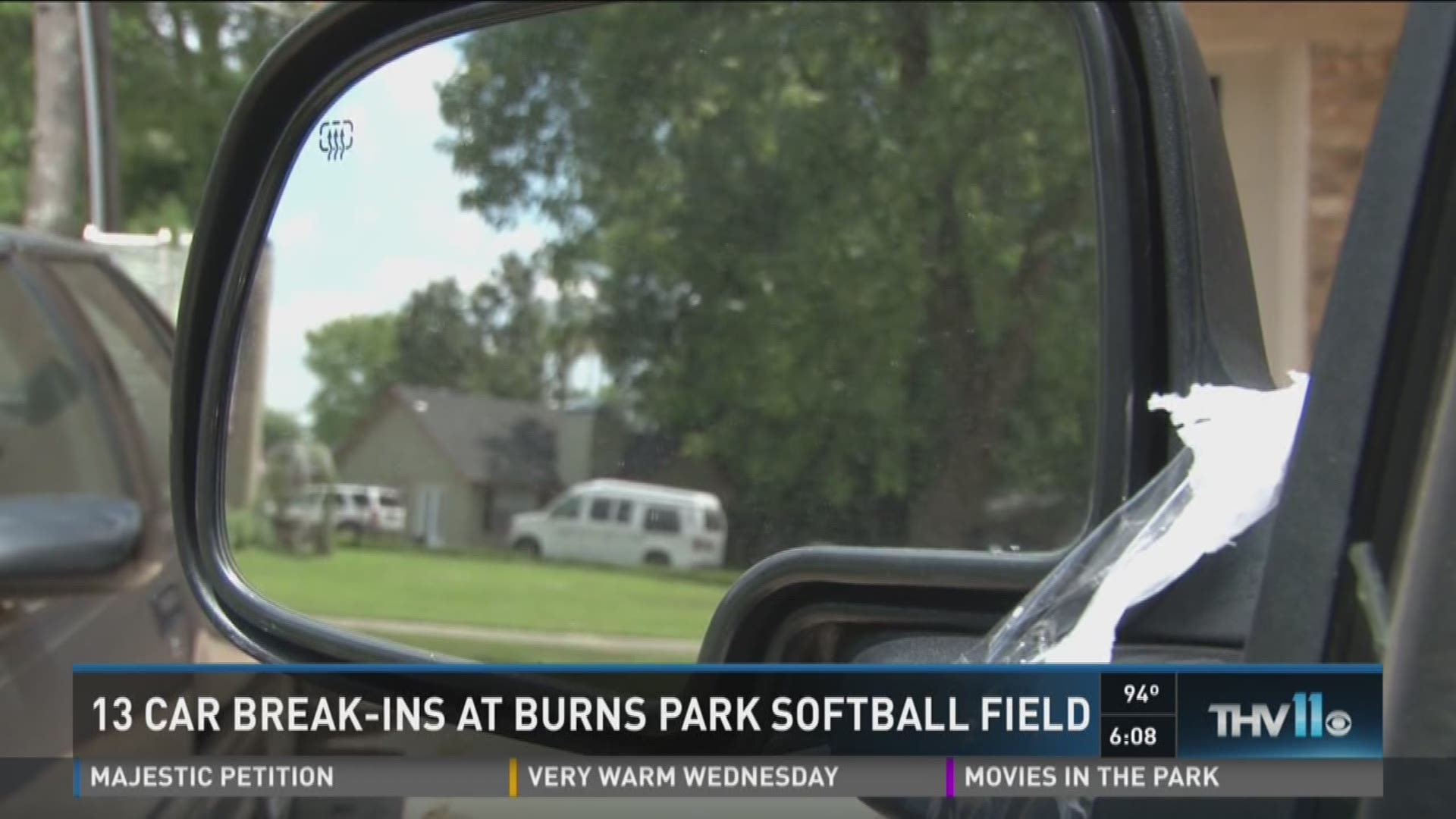 Multiple car break-ins at Burns Park softball field