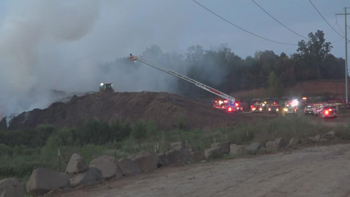 Mayflower landfill on fire