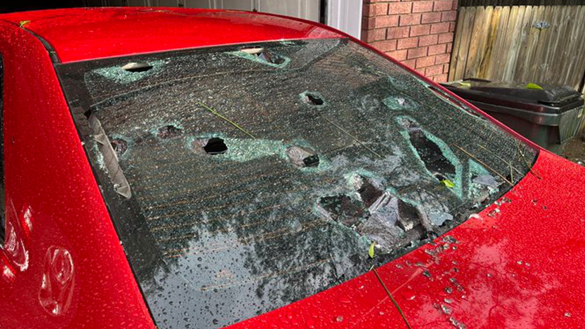 Hail blankets Central Arkansas