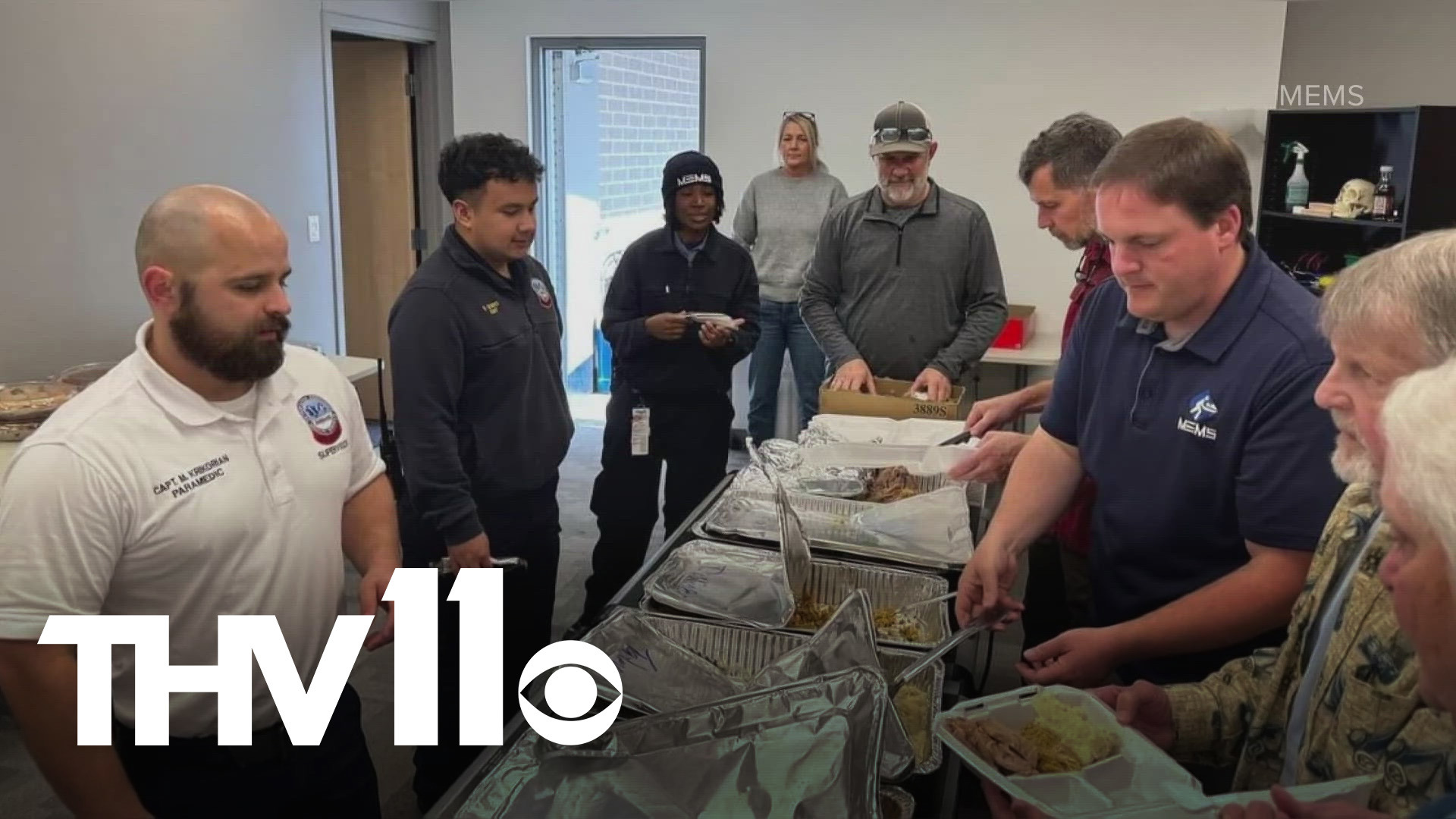 For first responders throughout the country, Thanksgiving is just another Thursday, but in Little Rock, MEMS workers were still able to celebrate while on the job.