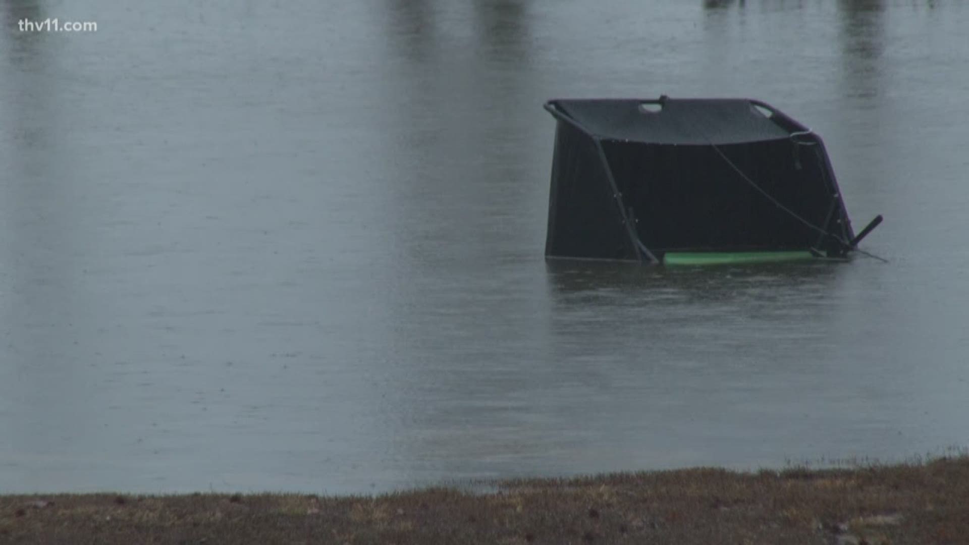 Low-lying areas around Lake Conway face a good chance of residential flooding.