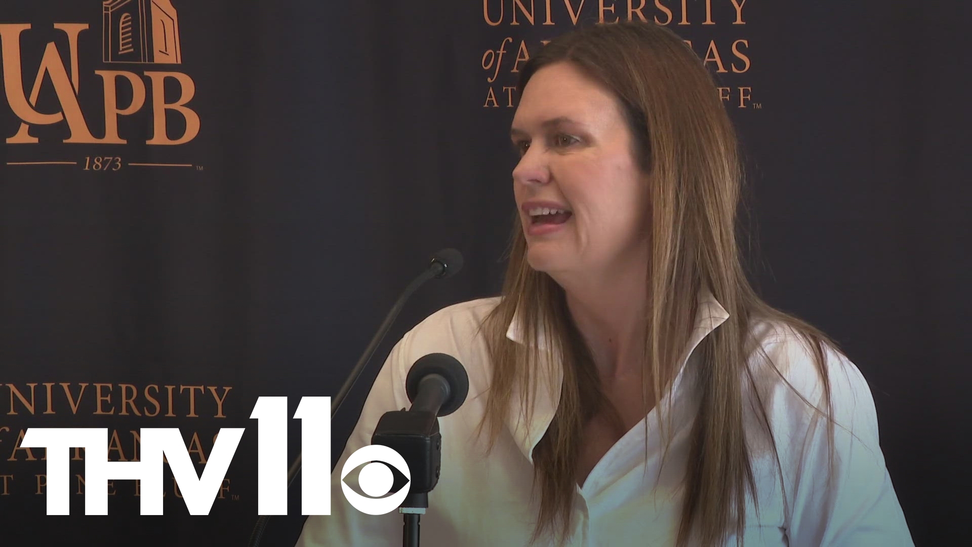 Gov. Sarah Huckabee Sanders spent most of Wednesday highlighting the work being done in Pine Bluff. She also stopped at UAPB to make a significant announcement.