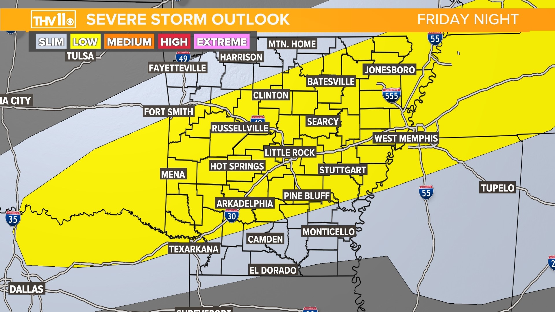 Severe storms possible early New Year's Day | thv11.com