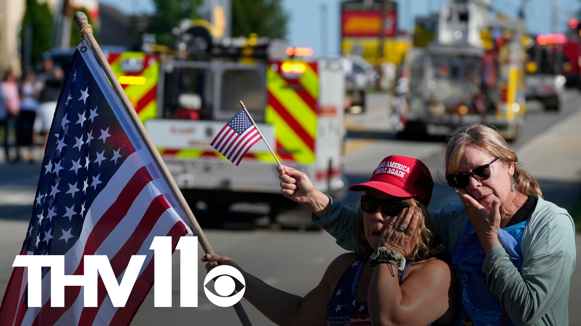 Officials have said that the ex-fire chief spent his final moments shielding his wife and daughter from gunfire at Trump’s rally last Saturday.