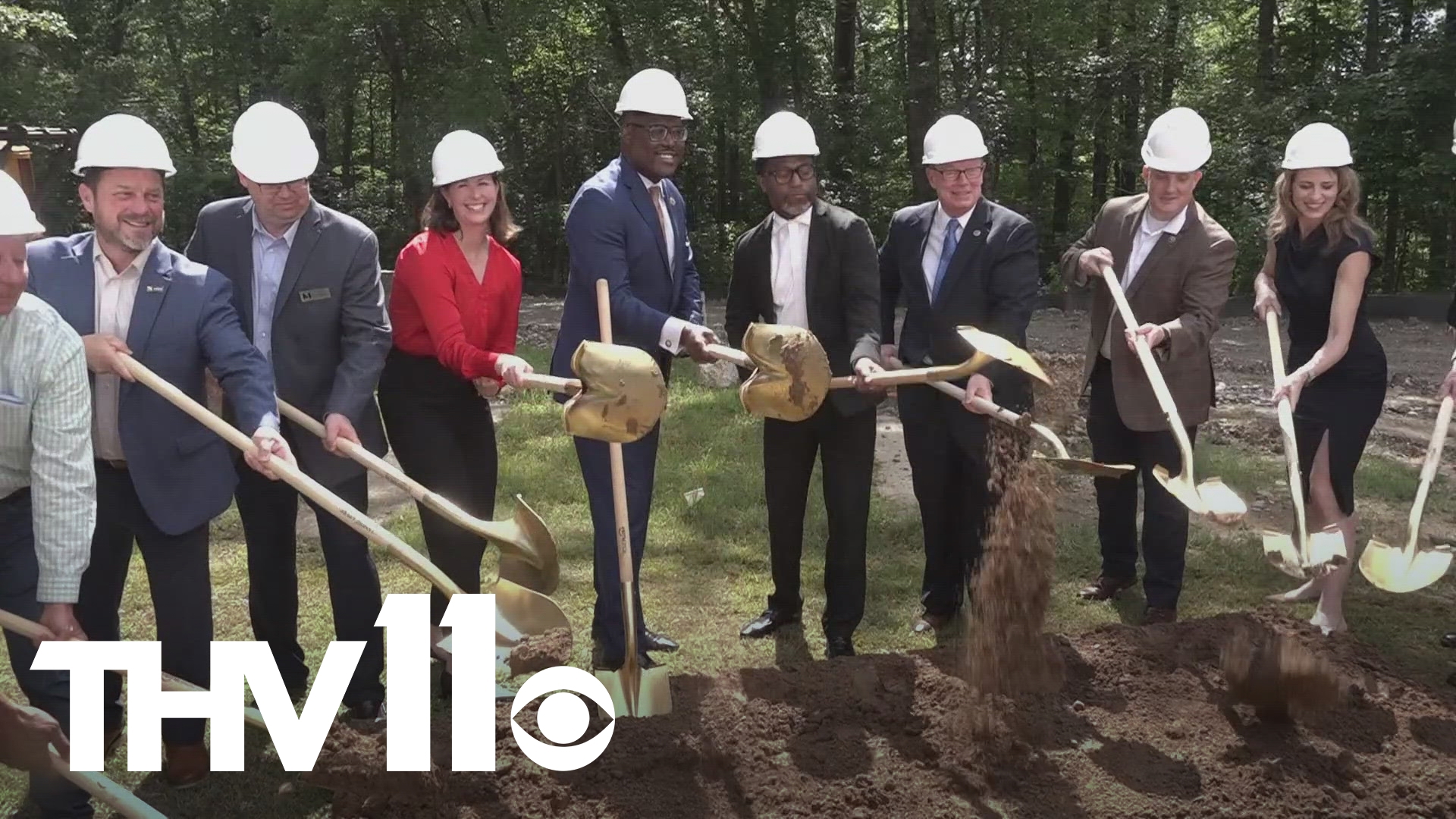 Pulaski County leaders put on their hard hats on Tuesday, breaking ground on the state's first of its kind village to house the homeless.