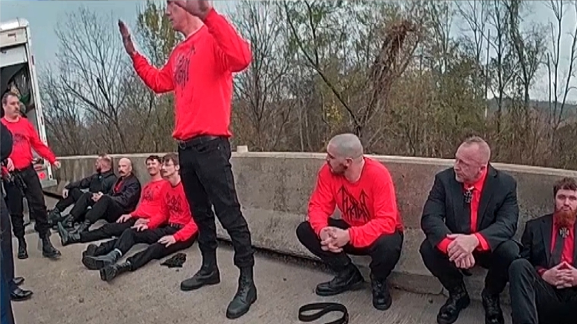 Bodycam footage shows interaction between Neo-Nazi group and Little Rock police