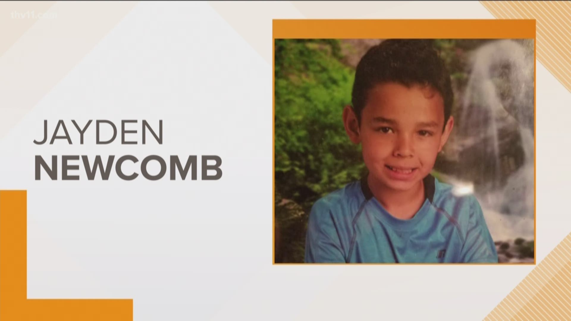 Jayden Newcomb was last seen at approximately 10:45 p.m. Wednesday in the area of Alvie Lane in Garland County.