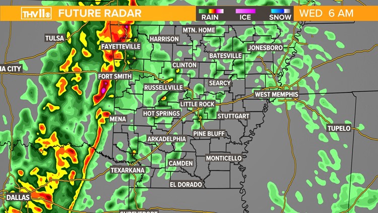 Strong to severe storms likely for some across Arkansas Wednesday