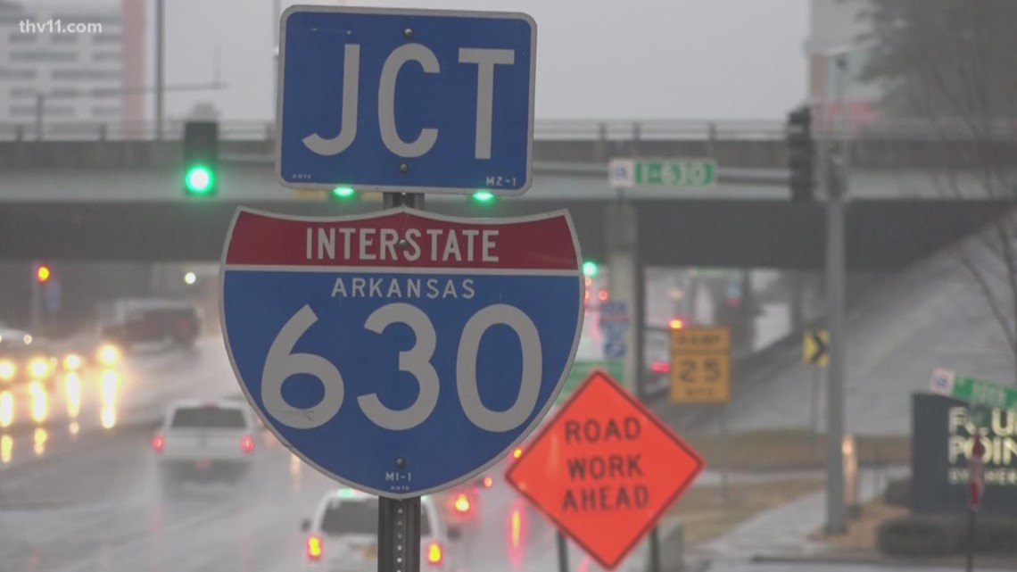 Construction requires lane, ramp closures on I-630 in Little Rock this weekend