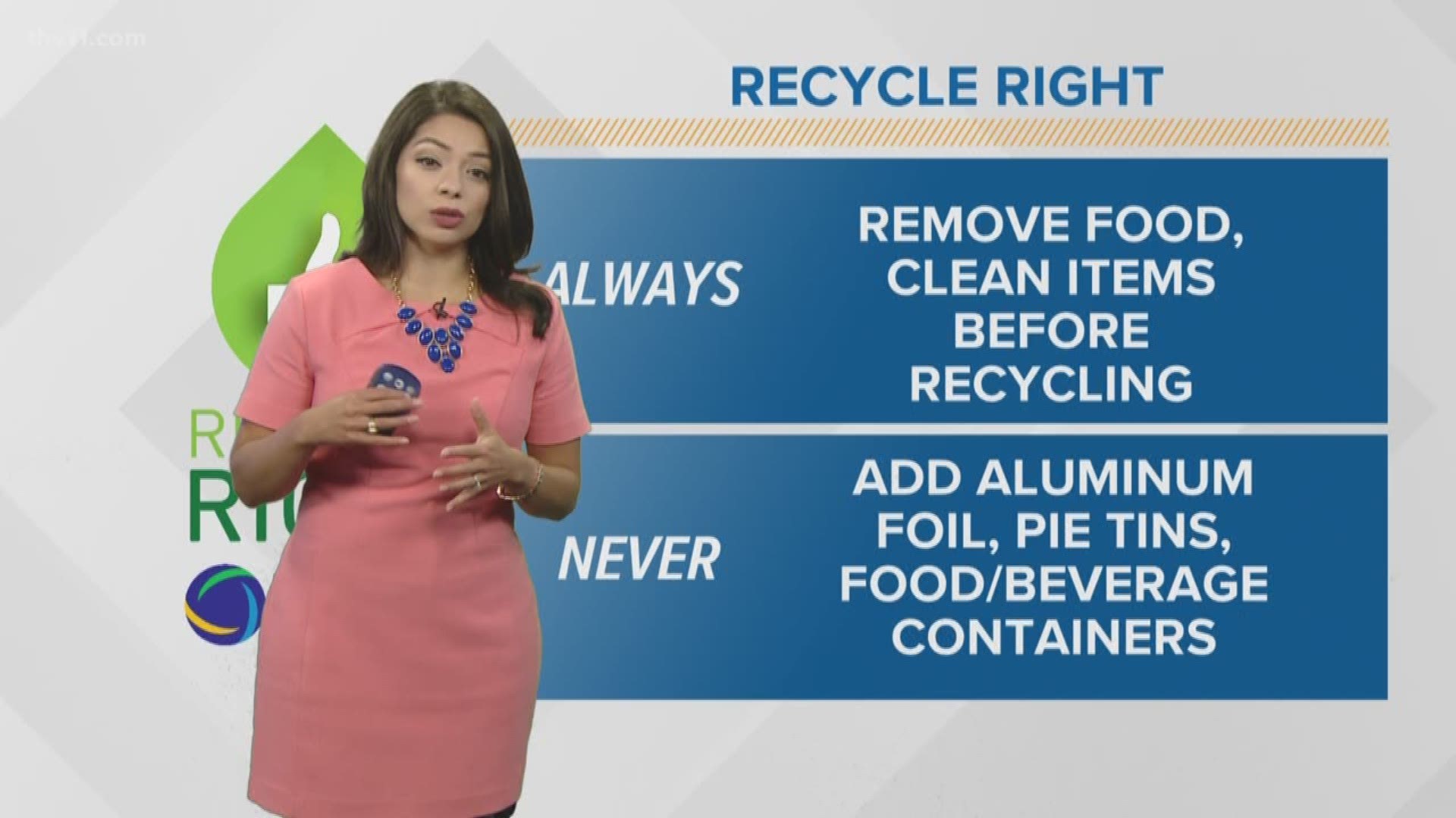 Meteorologist Mariel Ruiz with your Recycle Right tips of week 16.