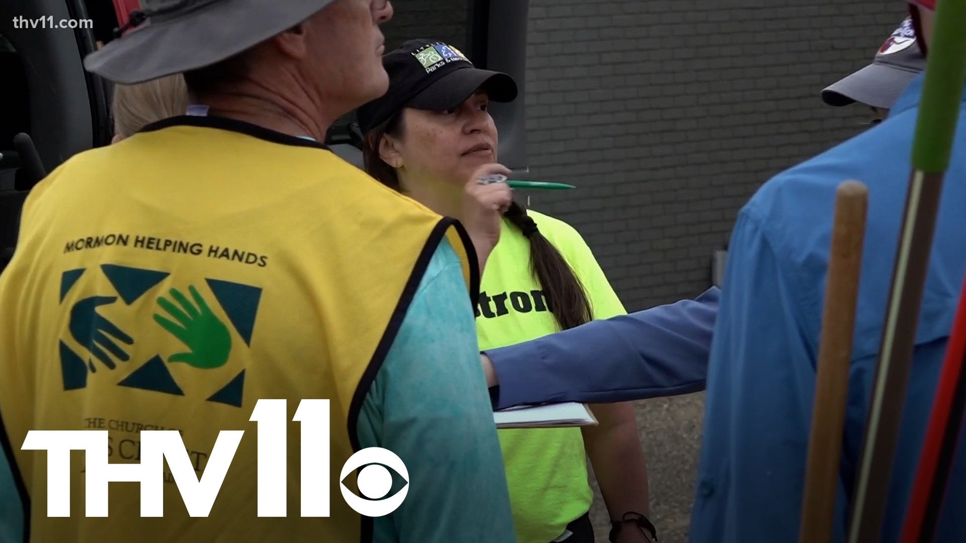 Over 500 volunteers with "Impact the Rock" went into hard-hit areas of Little Rock Saturday to assist with the tornado clean-up efforts.