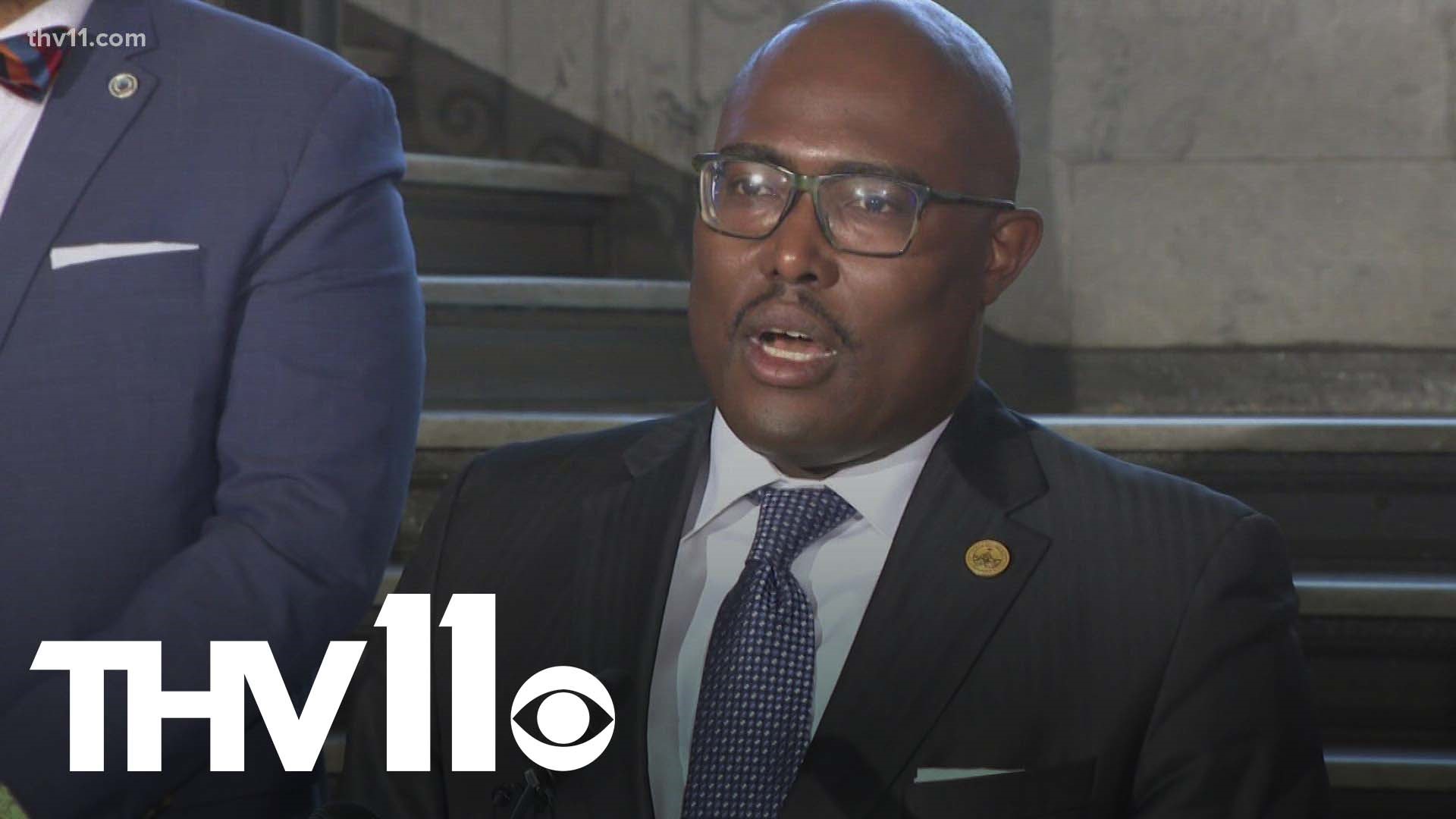 Little Rock Mayor Frank Scott, Jr., along with other city officials, shared an update on efforts to reduce the recent surge in crime.