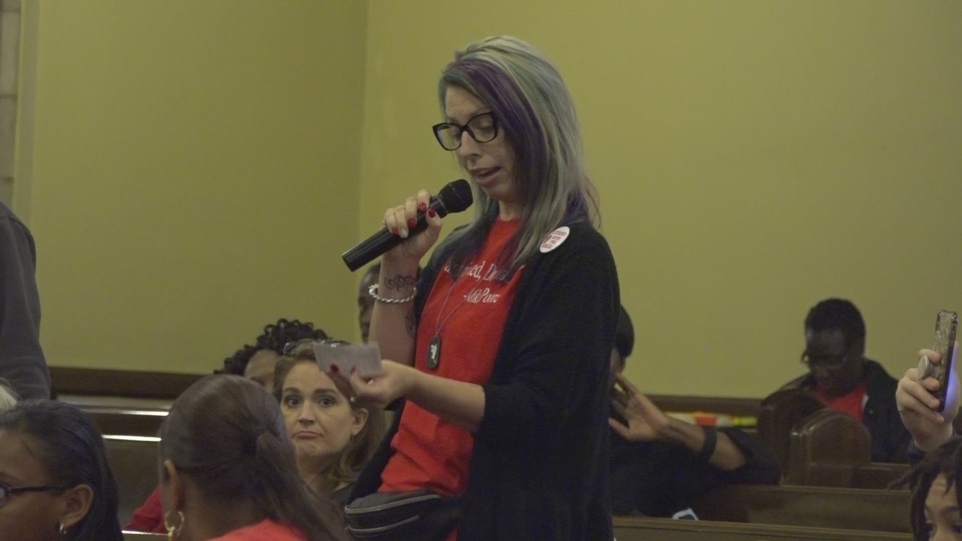 Parents and teachers met at the Quapaw Quarter United Methodist Church Sunday to express their concerns about the Little Rock School District's future.