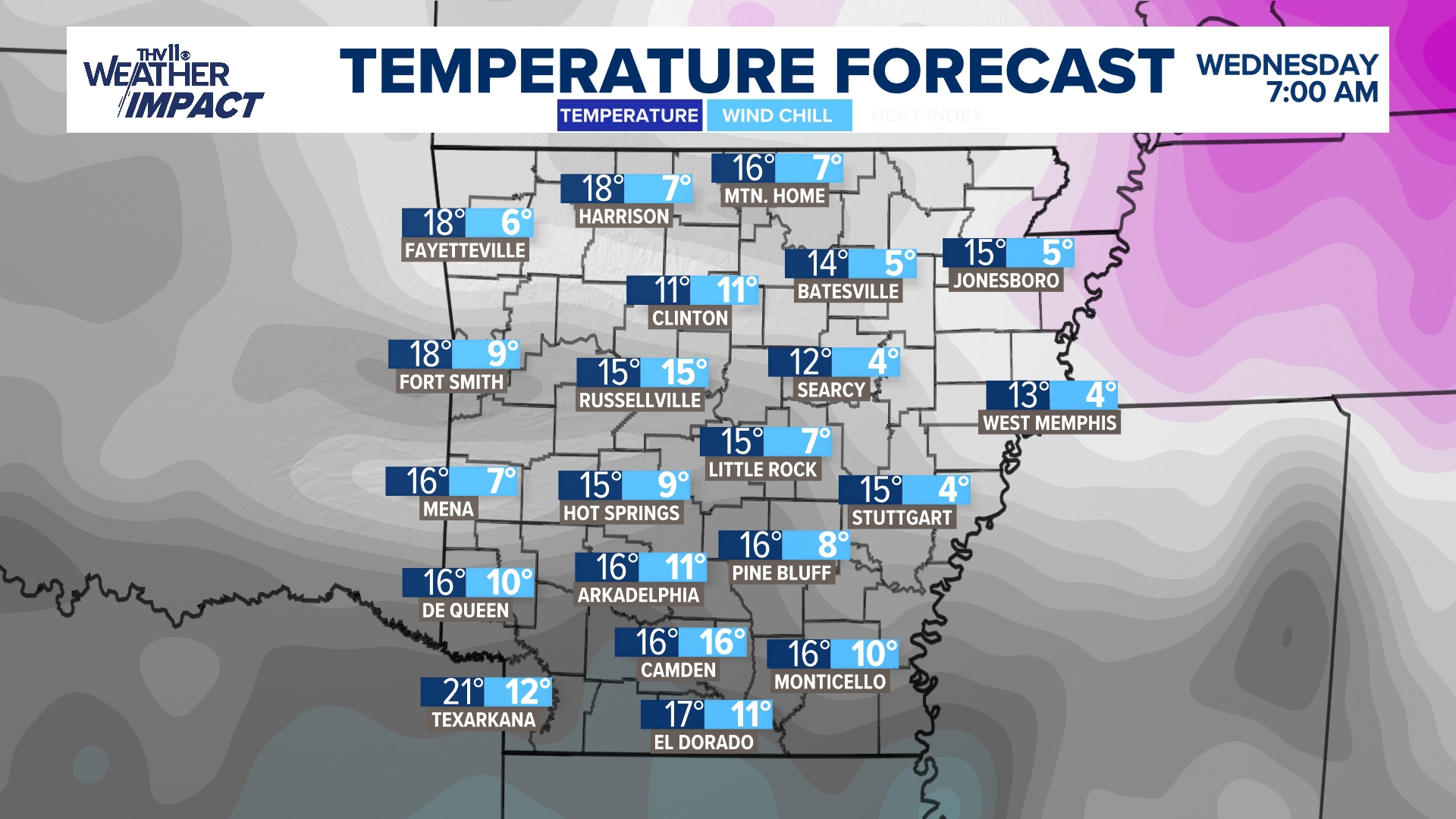 Arctic air heading to Arkansas | Weather Impact Alert | thv11.com
