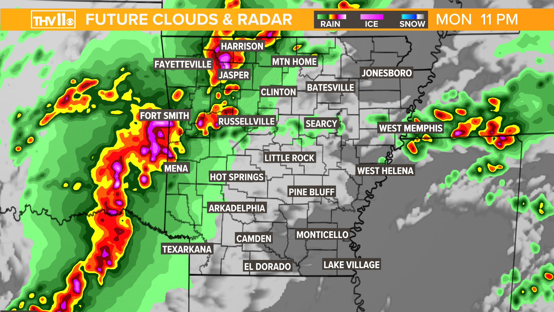 Severe weather possible across Arkansas Monday, Tuesday