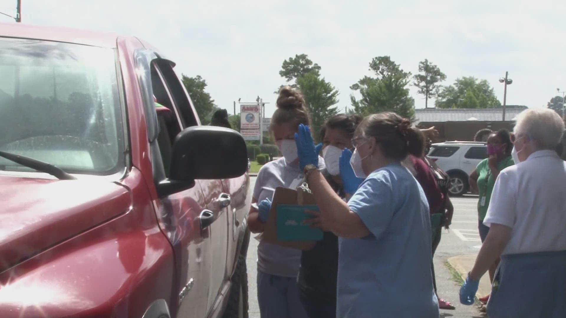 The Arkansas Department of Health set up a free COVID-19 testing site in southwest Little Rock Sunday.