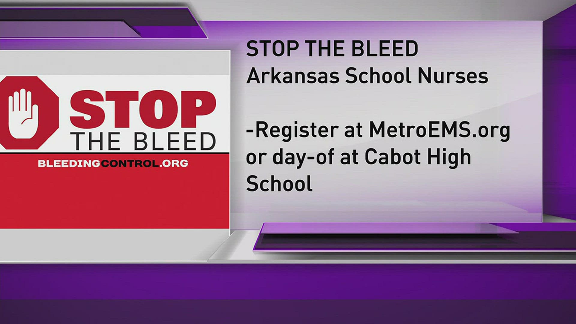 Dr. Marlon Doucet with MEMS and Charles Wooley, a registered nurse at Arkansas Children's Hospital joined THV11 This Morning to tell us about the 'Stop the Bleed' training