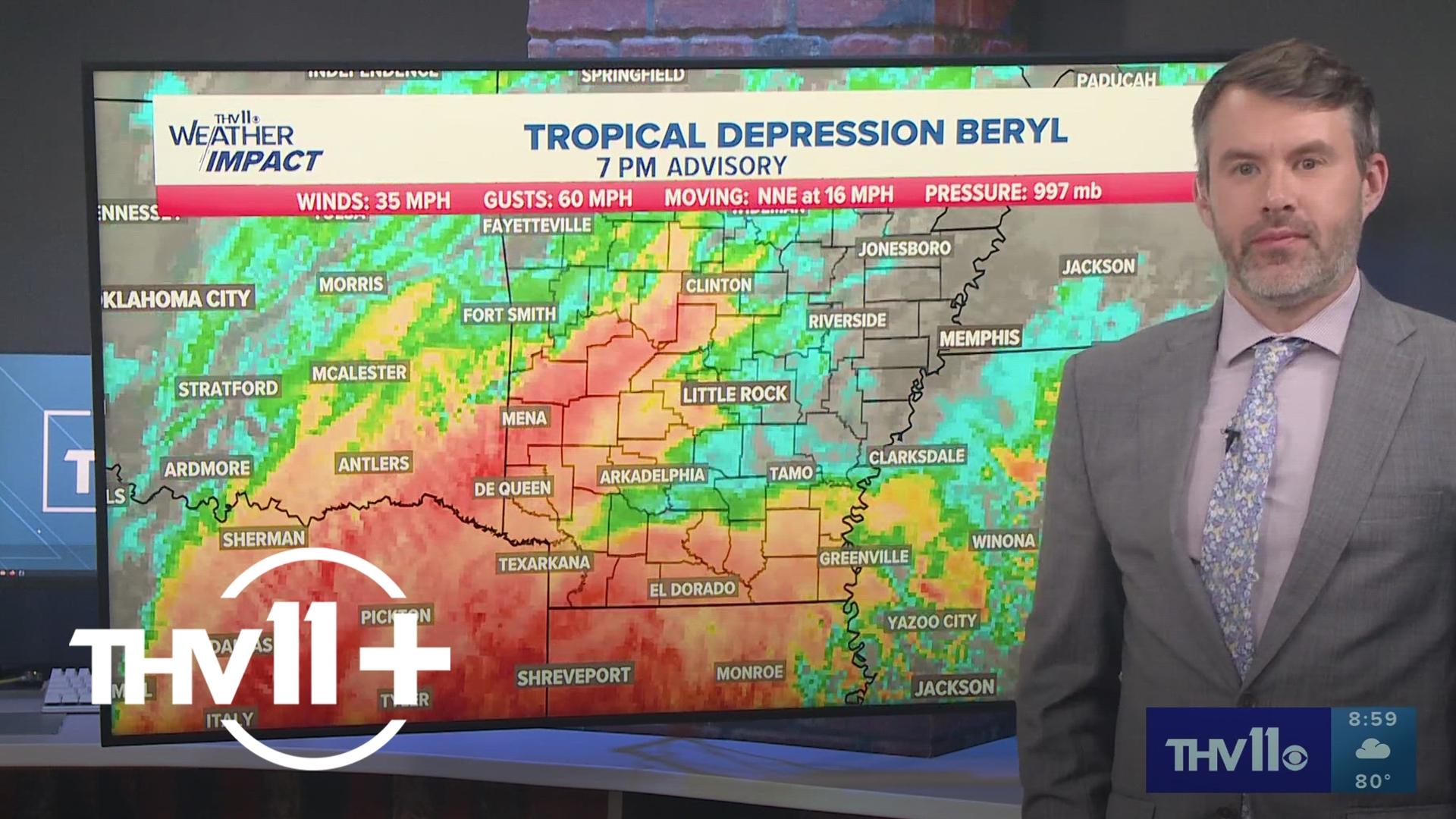 THV11's Nathan Scott explains how remnants of Beryl are bringing tornado warnings to Arkansas.