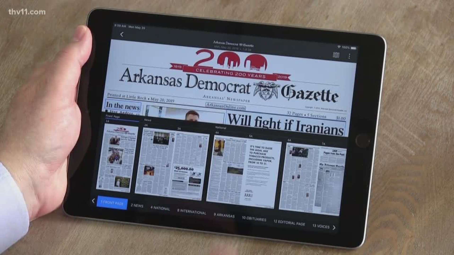 The Arkansas Democrat-Gazette has an iPad subscription service available which supplies readers with a free tablet.