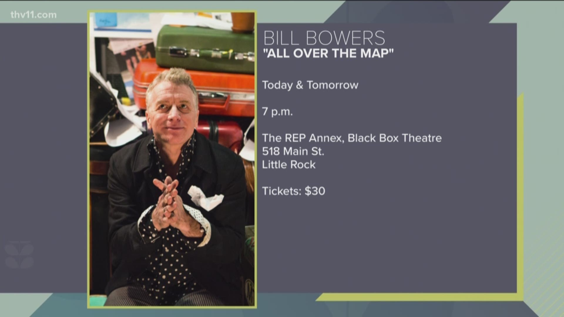 Mime Artist Bill Bowers will be performing 'All Over the Map' September 19 and 20 at Arkansas Repertory Theater Annex at 7 p.m.