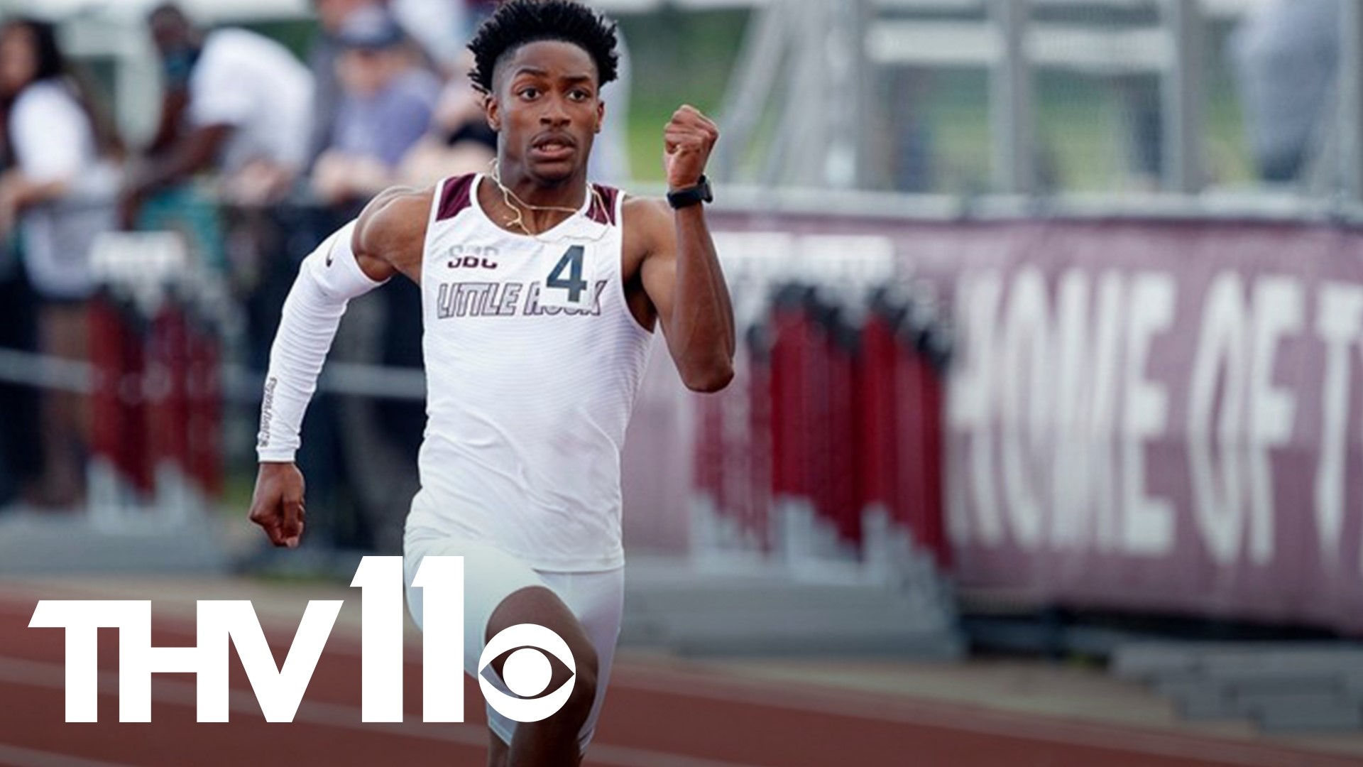 Little Rock's Cameron Jackson broke a school record with a time of 10.10 in the 100 meters.