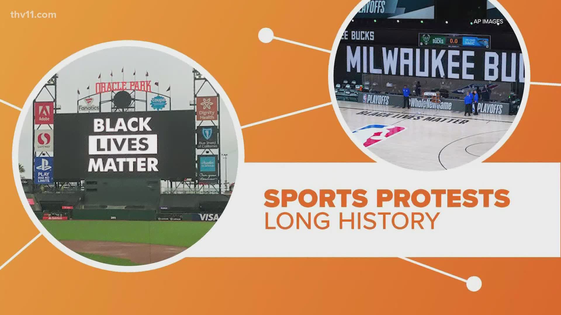 With sports protests still in the news, we're taking a closer look at these events which aren't new to 2020.