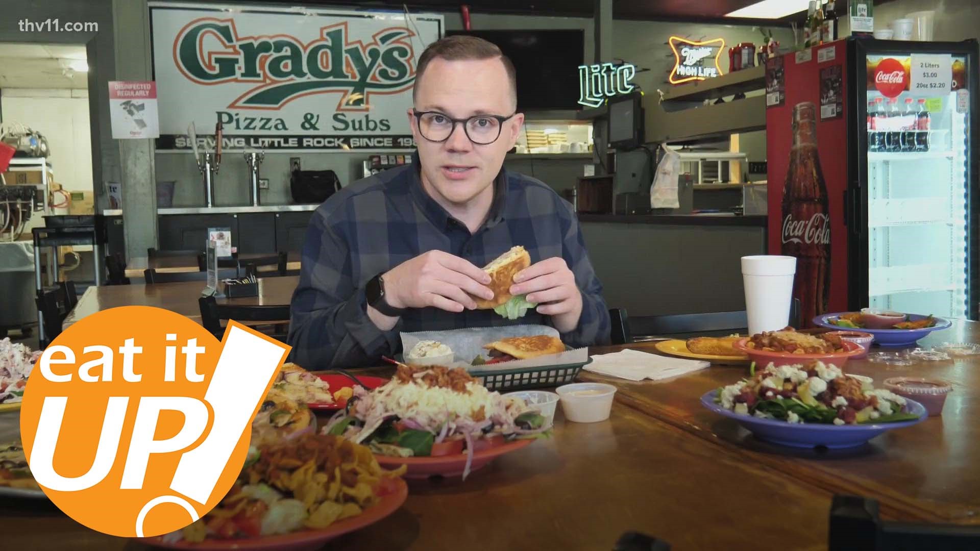 On this week's episode of Eat It Up, Skot Covert visits Grady's Pizza & Subs, a St. Louis-style eatery right here in the heart of Little Rock.