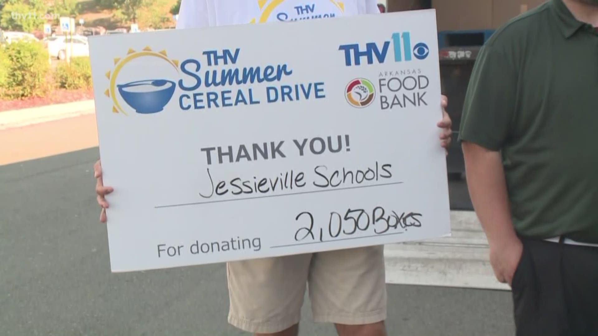 Rob Evans and Raven Richard shared Jessieville Schools made a huge donation.