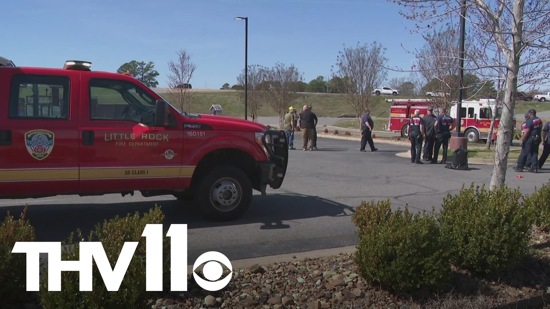 the Saline County Office of Emergency Management and the Benton Fire Department were dispatched to the scene of a chemical spill off I-30 in Benton.