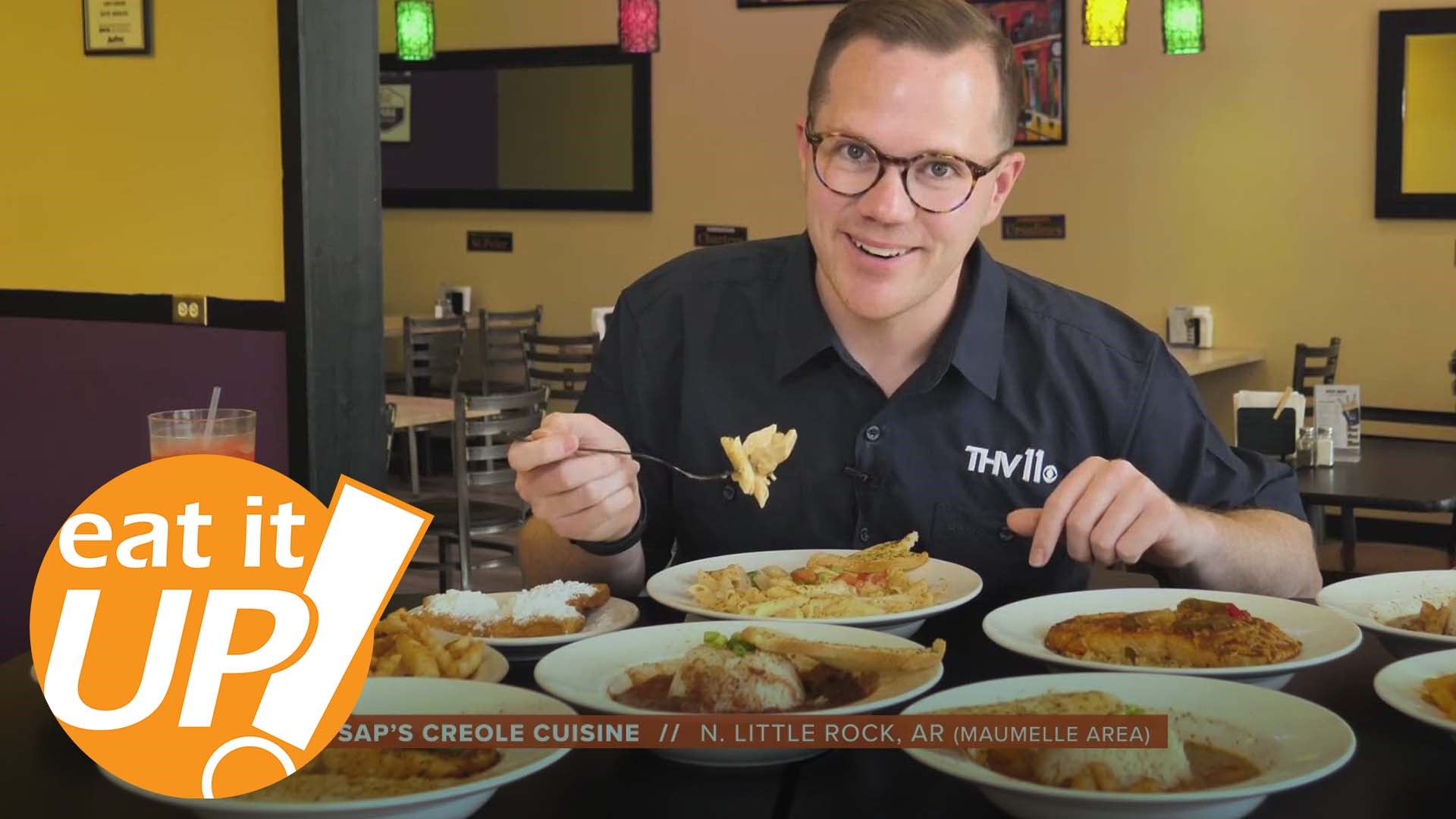 On this week's Eat It Up, Skot Covert visits Sap's Creole Cuisine, a restaurant bringing authentic New Orleans flavor & flair to the North Little Rock/Maumelle area.