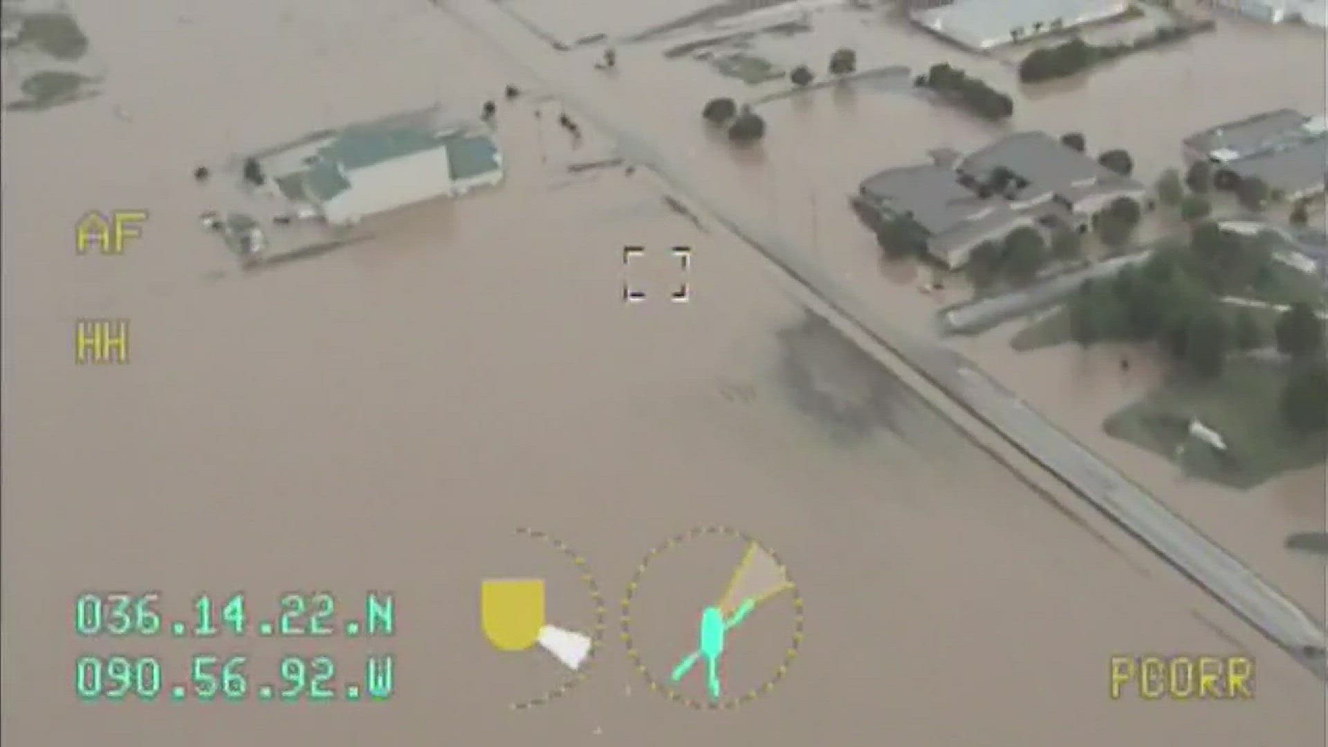 Flood waters breach levee near Black River in Randolph County