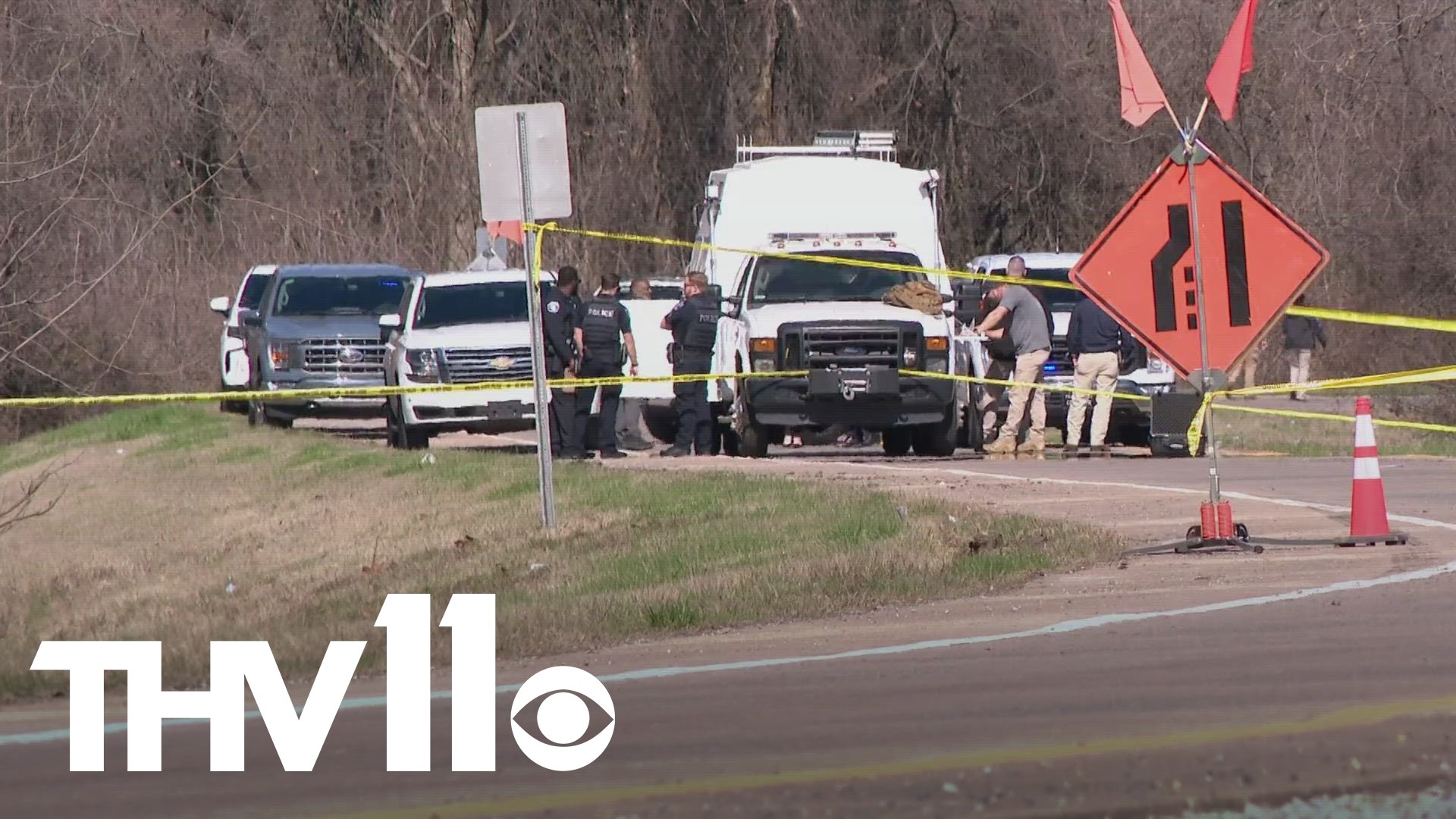 The North Little Rock Police Department says two people have been arrested in an investigation where they found two bodies near an Interstate 440 on-ramp.