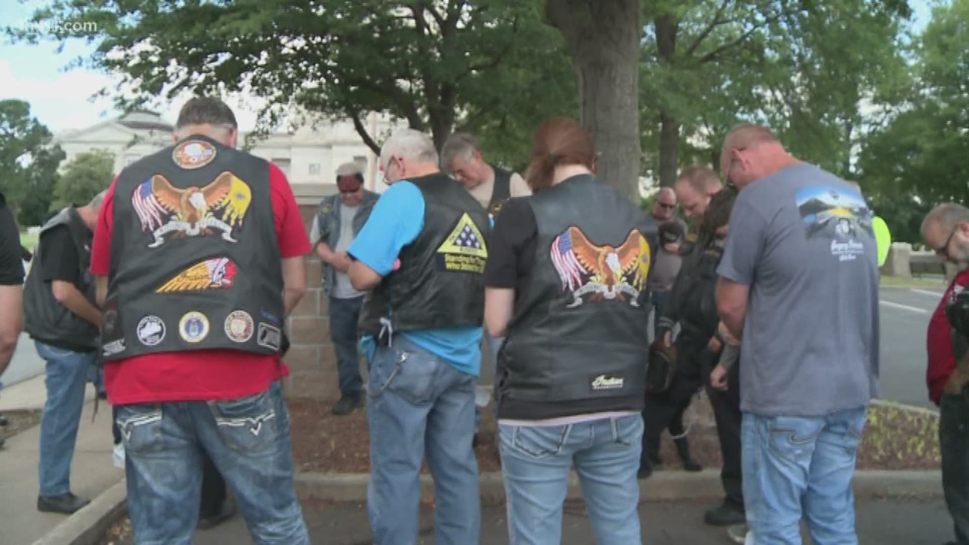 Dozens of bikers met in front of the Arkansas State Capitol for a ride to honor the seven victims of a deadly motorcycle crash in New Hampshire.