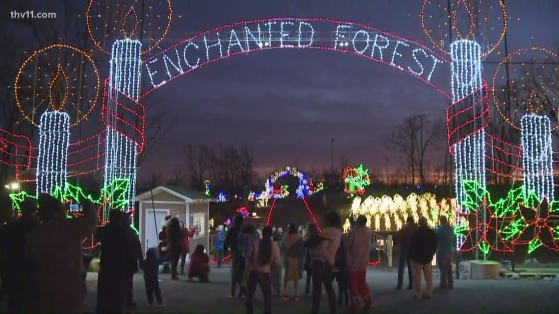 Milelong trail of Christmas lights officially open in Arkansas
