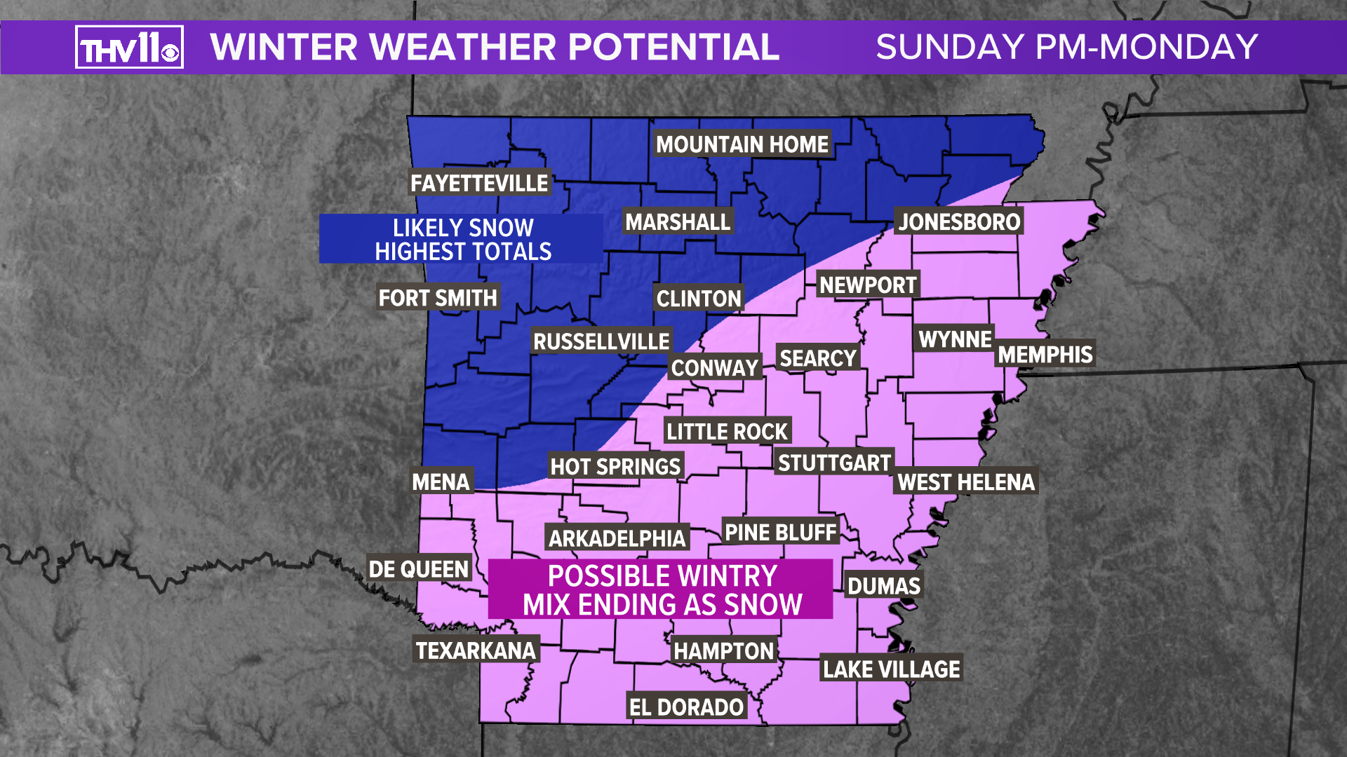 What to expect for winter weather in Arkansas this week