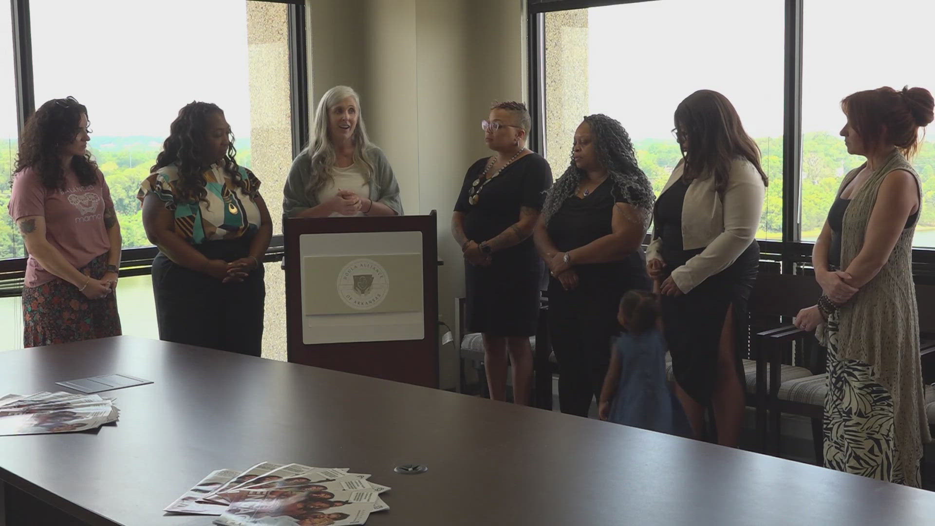 Healthcare officials and doulas from around Arkansas gathered in Little Rock to announce an initiative to improve maternal health outcomes throughout the state.