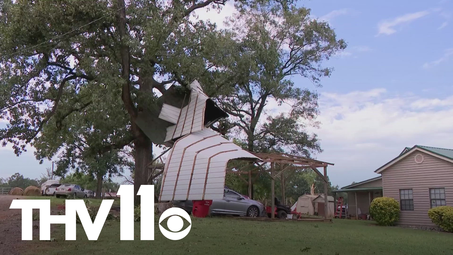 As storms popped up across Arkansas over the weekend. So did strong winds that not only left behind damage but they also impacted the first day of school.